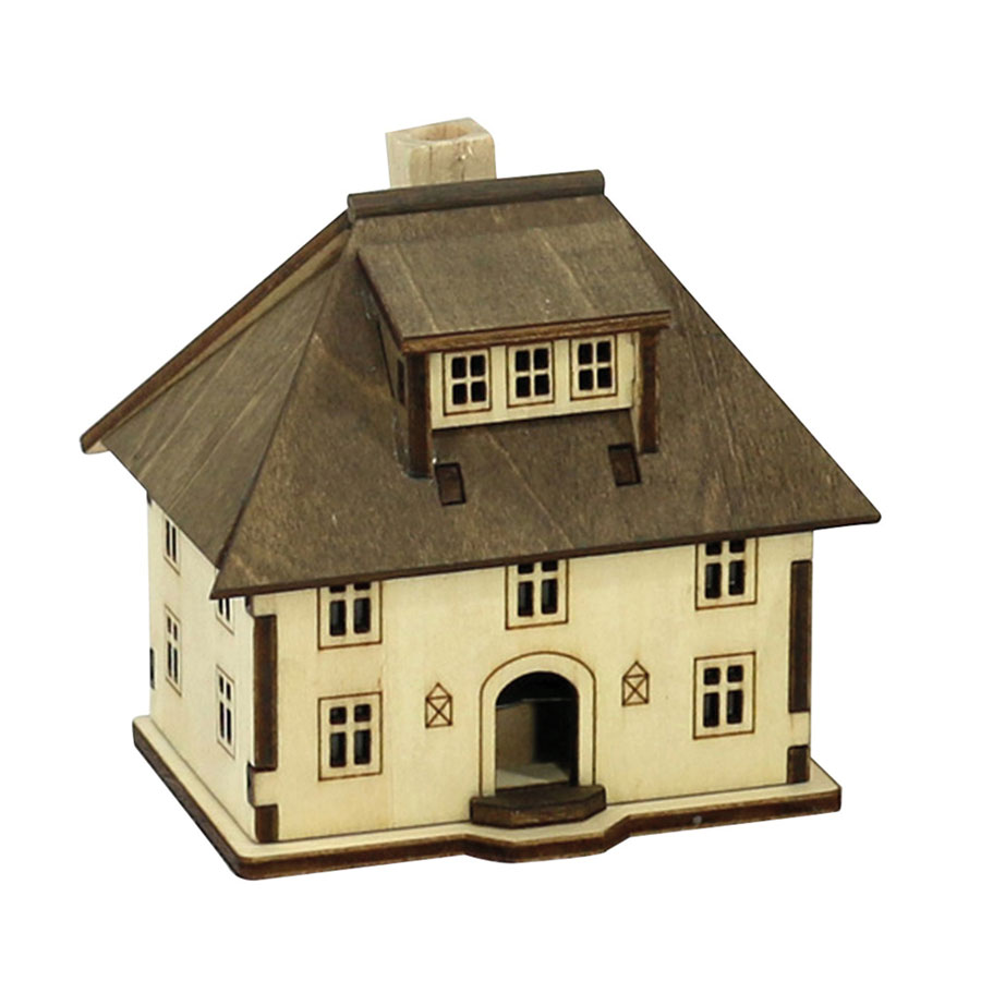 Räucherhaus 'Seiffen' in 3 Varianten  8,2x6x8,3 cm Holz