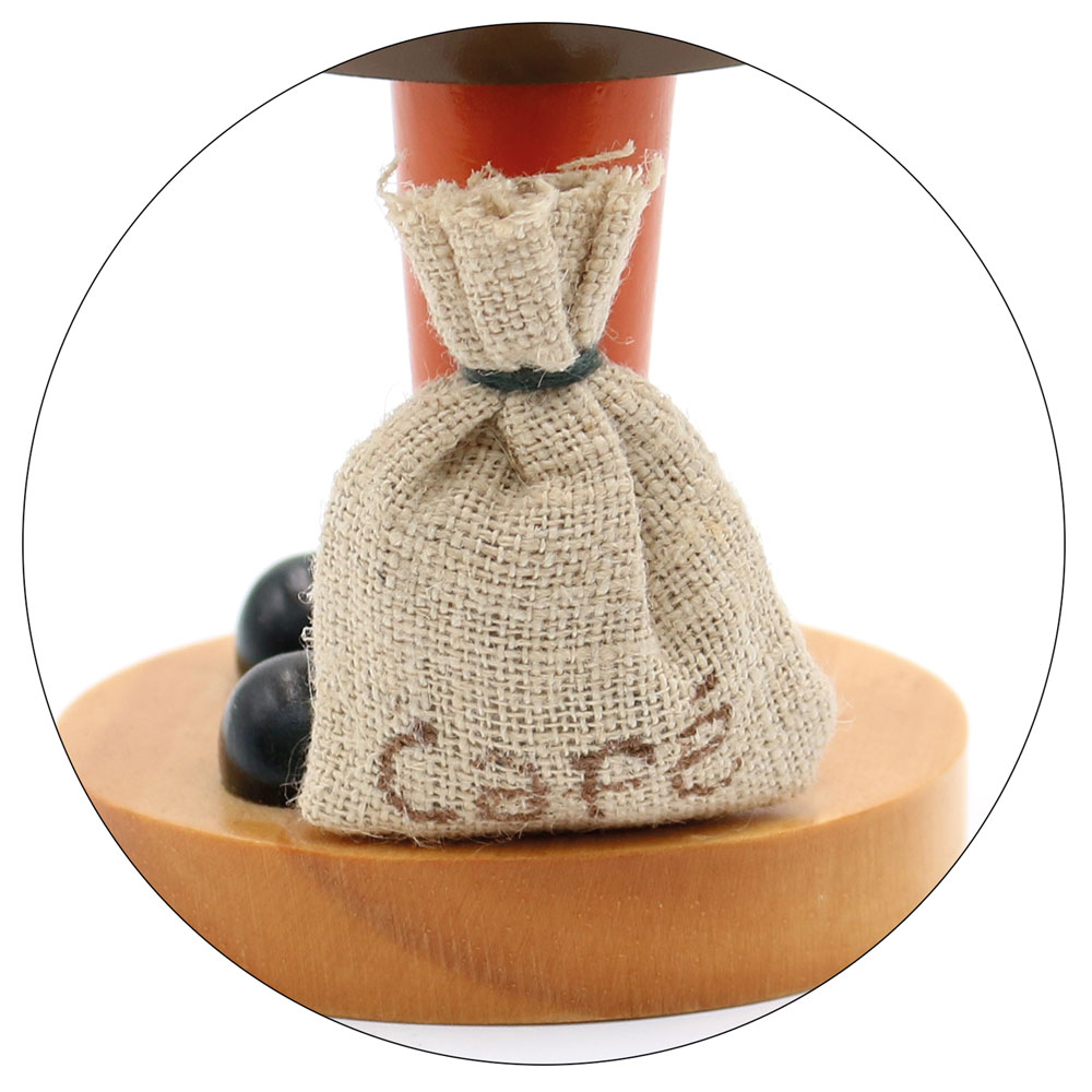 'Barista' Räuchermann mit Kaffeemühle (20cm)