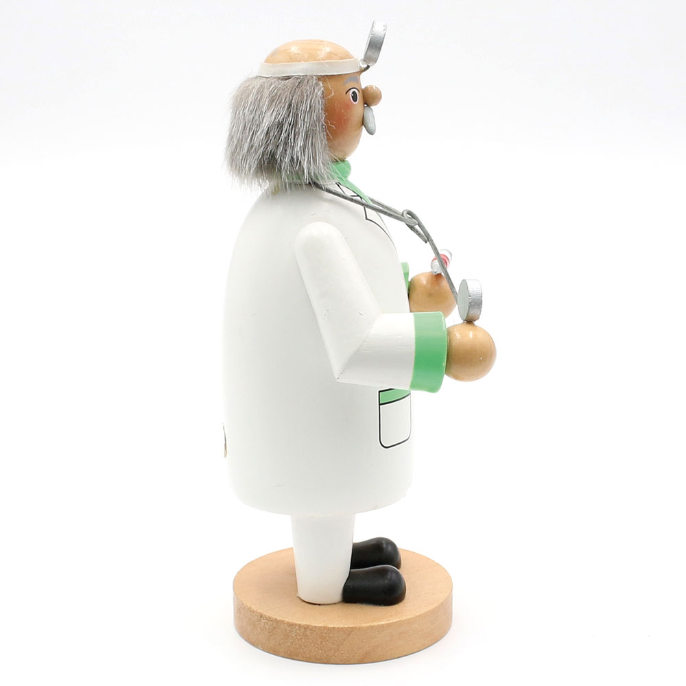 'Alter Arzt' Räuchermann mit Stetoskop und Spritze (20cm)