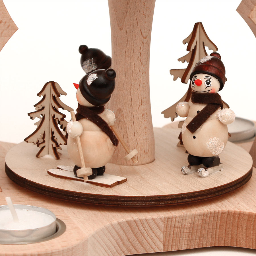 Pyramide 5 Schneemännern 'Wintersport' 25x13,5x31cm
