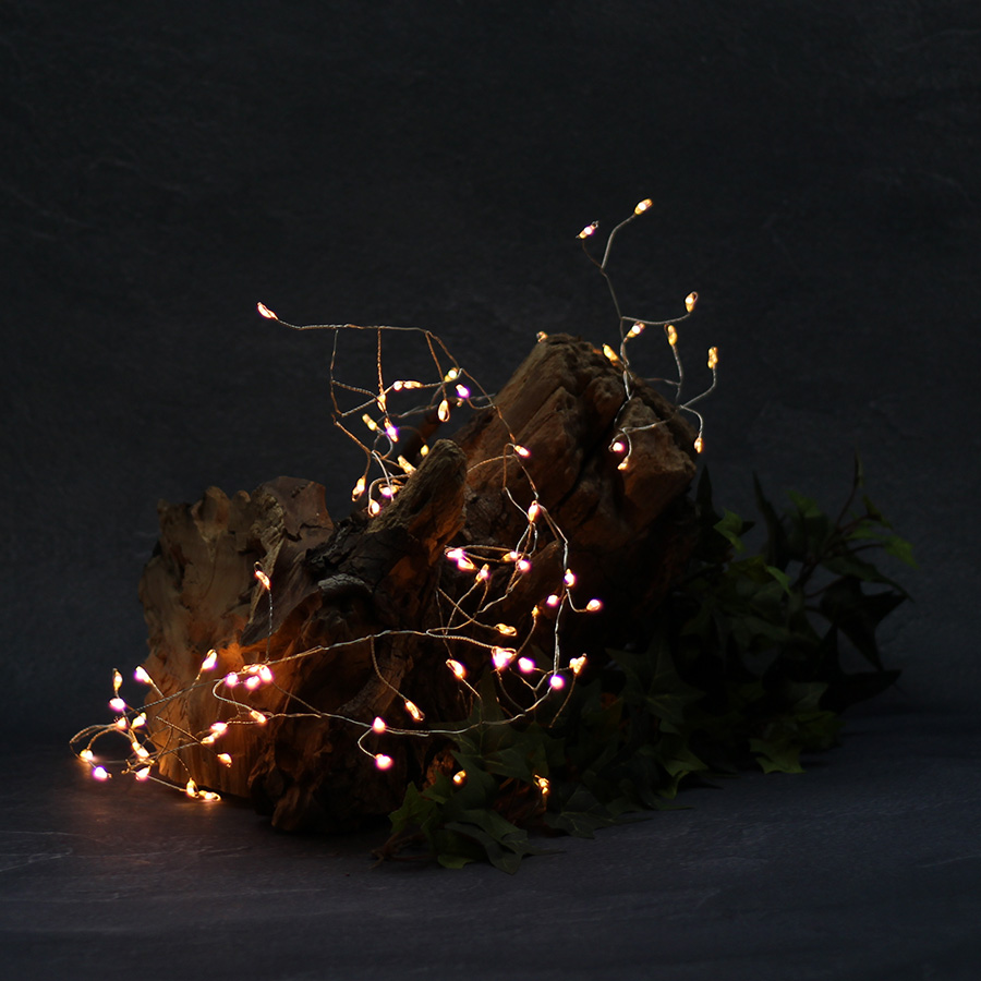 Drahtcluster '100 LEDs' warmweißes Licht