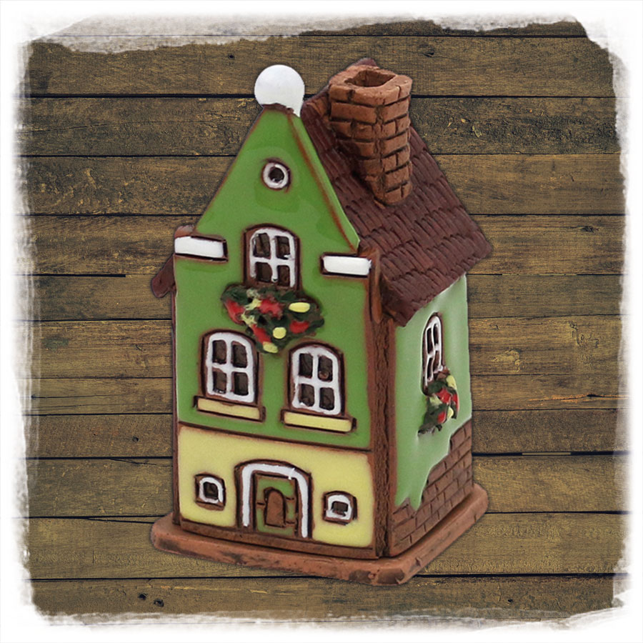Räucherhaus 'Stadthaus' Keramik 5x4,5x8cm
