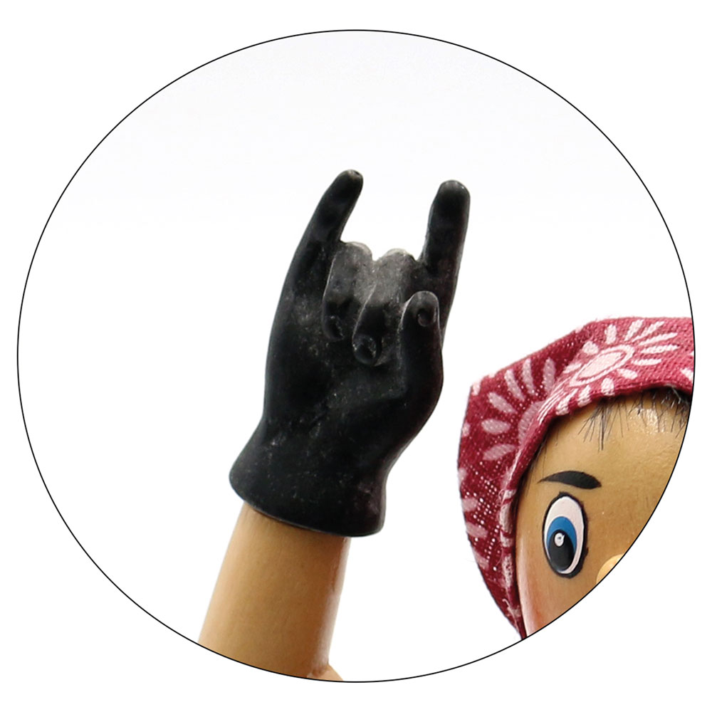 Räucherfrau 'Rock / Heavy Metal' mit Gitarre (19cm)