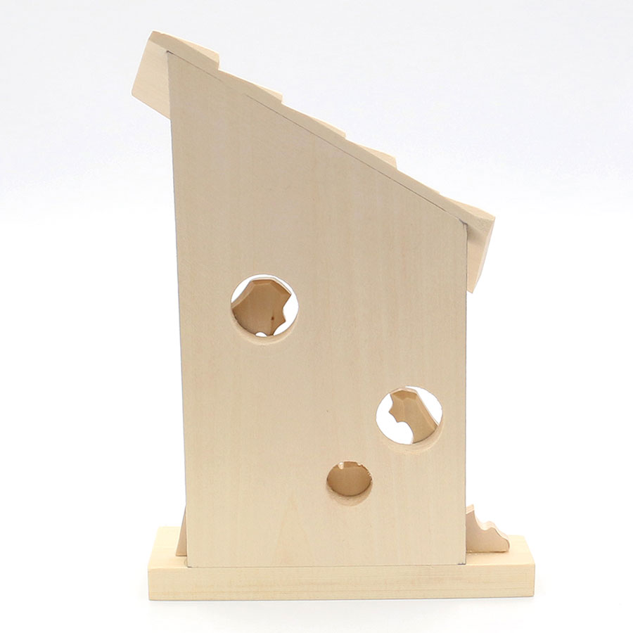 Krippen-Szene geschnitzte mit 3 Figuren 15x5x22cm Holz