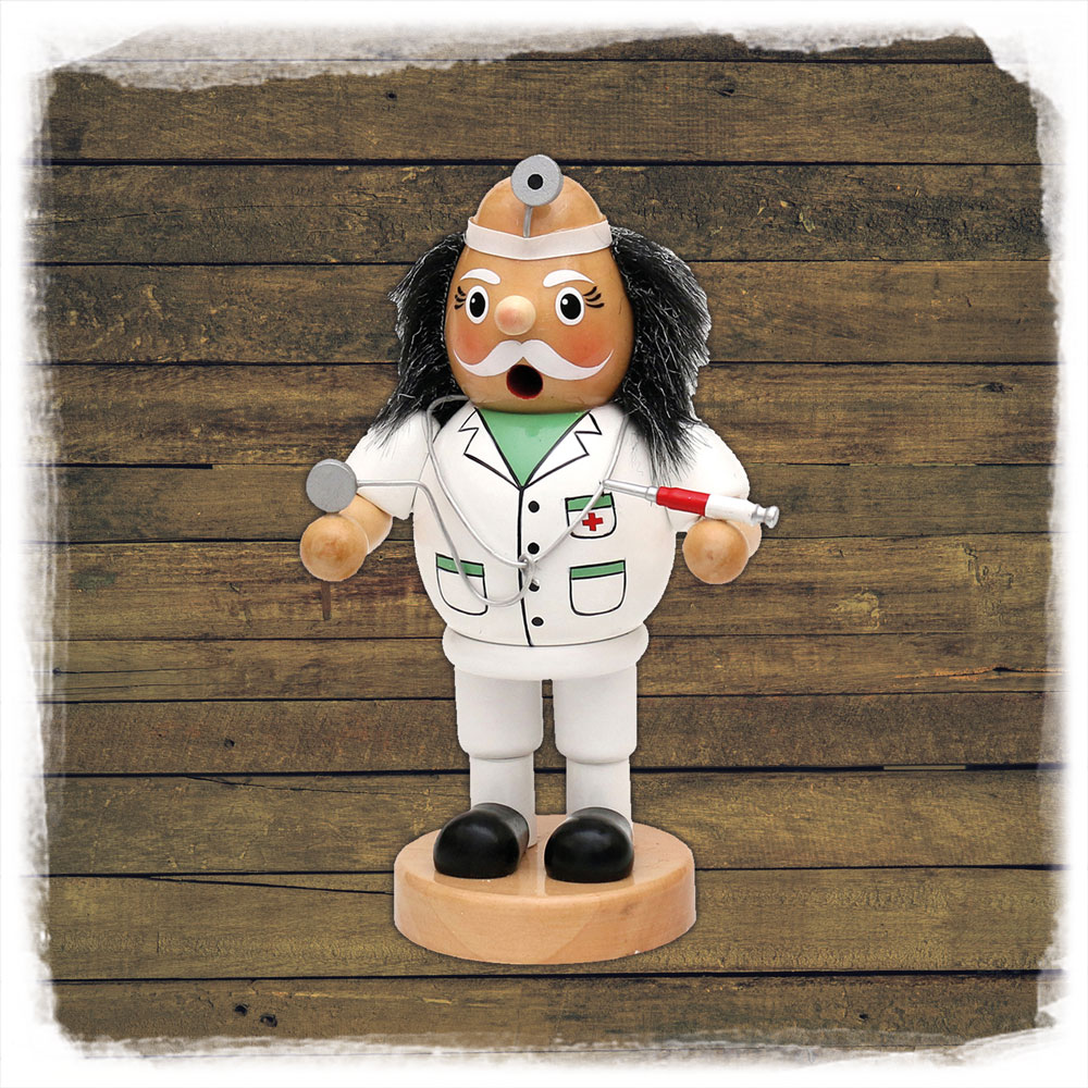 'Arzt, Dachdecker, Postbote, Feuerwehrmann' Räuchermann (19cm)